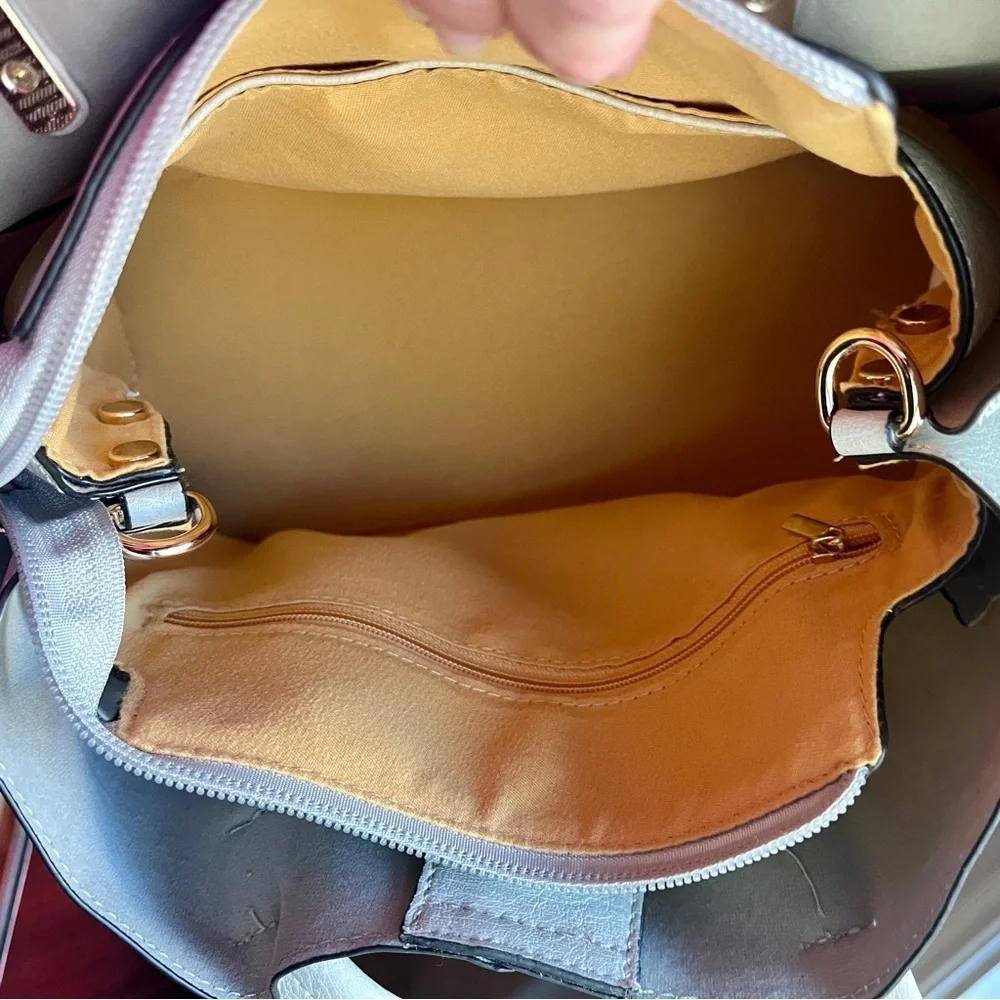 Top Handle Satchel Crossbody Cardholder Faux Leather